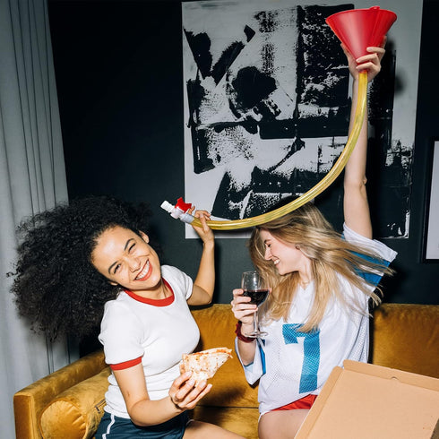 Beer Bong,Beer Funnel with Valve, Single Header, Bonus Bottle Opener, 1 Pack...