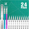 24 Pack Exacto Knife Kit Craft Knife Precision Hobby Knife Kit, 2 Exacto Knife with 20 Spare Art Knife Blades (#11 Exacto Blades and #16 Exacto Bl...