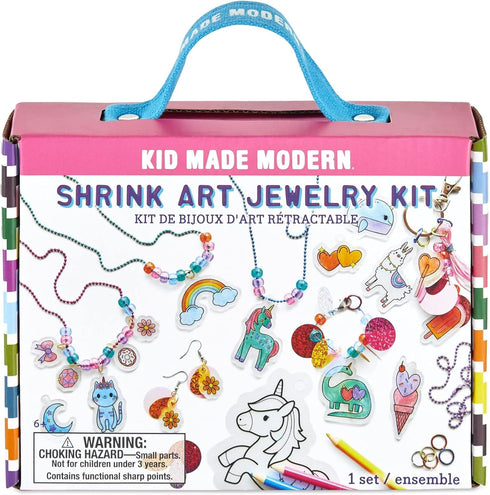 Kid Made Modern - Jewelry Making Kit - Shrink Art Charms - 180 Pieces Set - DIY Kids Crafts - Bulk Craft Set - Create Your Own Art - Includes Art ...