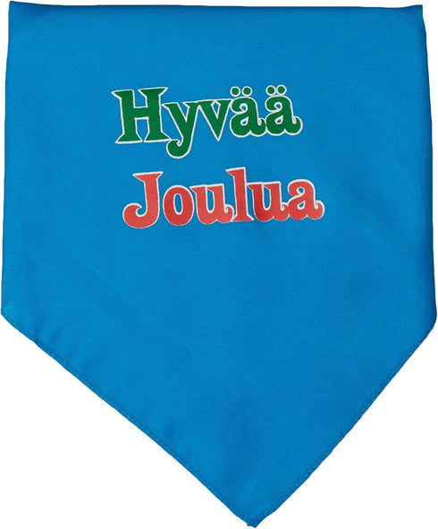 Mirage Pet Products Hyvaa Joulua Screen Print Bandana for Pets, Large, Turquoise...