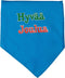 Mirage Pet Products Hyvaa Joulua Screen Print Bandana for Pets, Large, Turquoise...
