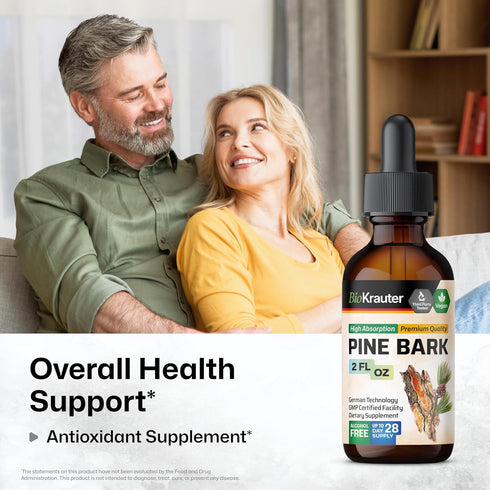 Pine Bark Extracts Tincture - Rich in Antioxidants Liquid Supplement - 400 mg Organic French Maritime Pine Bark Extract Drops - Vegan, Alcohol & S...