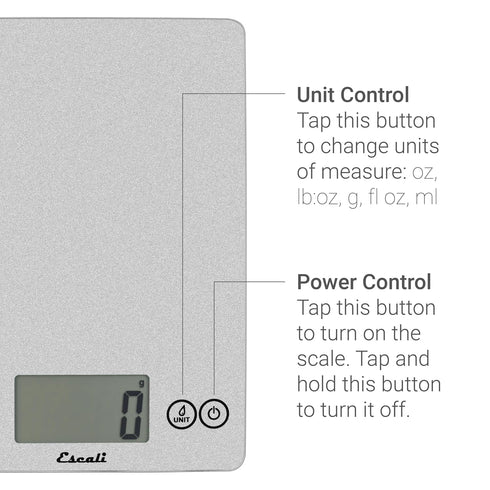 Escali Arti Glass Food Scale Digital Countertop Kitchen, Baking and Cooking Scale with Nutrition and Calorie Counter, 15-Pound Capacity, 9" x 6.5"...