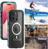 for iPhone 15 Pro Max Waterproof Case with Stand, IP68 Underwater Shockproof Dustproof Phone Case Built-in 6H Screen Protector, Full Body Protecti...