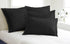 FRESH IDEAS Poplin Tailored Pillow Sham, Euro, Black...