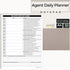 Real Estate Agent Supplies - Daily Planner Task List Notepad. Simple one page document with calendar, task lists, call and mileage log. Keep organ...
