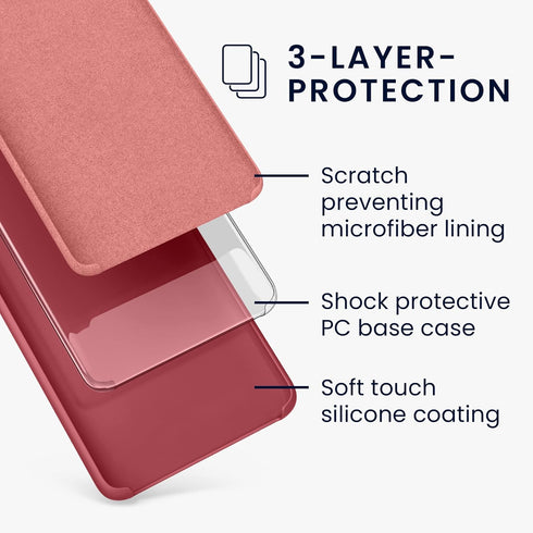 kwmobile Case Compatible with Google Pixel 7 Case - TPU Silicone Phone Cover with Soft Finish - Dark Rose...