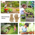 HANDLANDY Genuine Kids Leather Work Gloves for ages 3-11, Children Gardening Gloves for Boys, Girls (Medium (for age5-7), Khaki)...