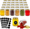 Betrome 30 Pack 6oz Hexagon Glass Jars with Gold Lids, 180ml Clear Glass Canning Jars Honey Jars Spice Jars Mason Jars for Jams, Shower Favors, We...