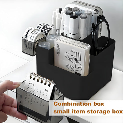 Desk Organizers Pencil Holder?4 Compartments+2 Removable Box, Pen Holder Storage for Office, Home, School, Classroom Accessories, Organization and...