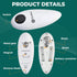 Electric can opener-open almost any can with one touch, medium, White...