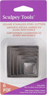 Sculpey Tools Stainless Steel 6 piece Square Cutter Set. Nested, graduated sizes, Great for use in all craft projects from jewlery, mixed media to...