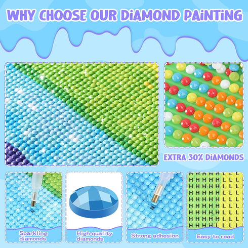 UPABLUNSO Alien Space Diamond Painting Kits for Adults, Space Diamond Art Kits, Landscape Gem Art Kits for Home Decor Wall Decor 12x16 inch...