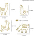 Alpaca Animal and Cactus Wall Decal. Peel and Stick for for Kids, Baby Bedroom Nursery and Living Room. 50 pcs Vinyl Wall Stickers (Gold)...