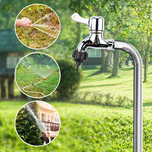 6pcs Drip Irrigation Pipe Connector, Drip Irrigation Tubing Adapter with 6 Black Rings Drip Line Irrigation Fittings Garden Faucet Hose Adapter fo...