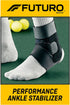 3M Futuro Sport Deluxe Black Ankle Stabilizer One Size Hook and Loop Strap for The Foot 46645ENR...