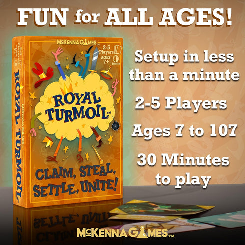 Royal Turmoil – New Wildly Fun Card Game for Kids 8-12, for Kids and Adults, Family Game and Learning Game for Family Night with Fast Setup and Fu...