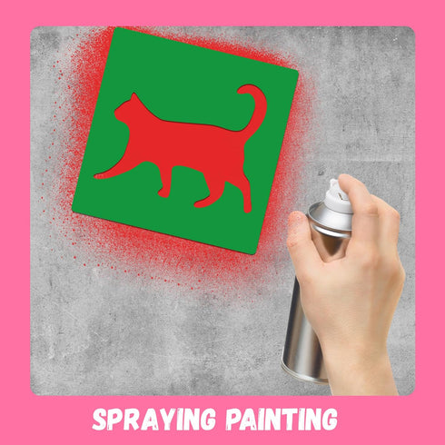 24 Piece Stencils for Kids Stencils for Painting Sidewalk Chalk Stencils Outdoor Garden Themed Stencils Animal Style Collection-8in...