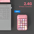 MOFII Wireless Number Pads - Pink Numeric Keypad 18 Keys USB 2.4G Round Keycap Colorful Extensions Keypads, Financial Accounting Portable Numpad 1...