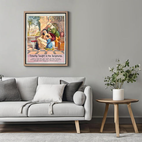 Posterizer 1 pcs-Timothy taught in the scriptures poster-Religious Posters-Gifts for Christians -Decor for Church, Sunday School Classroom- unfram...