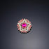 4Pcs Sliver Rhinestone Buttons Crystal Embellishments for Clothing Jewelry Making DIY Decoration Bottons for Sewing Crafts Wedding Bridal (Red)...