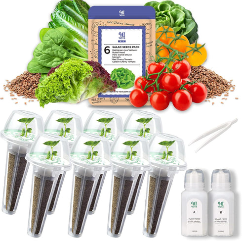 Salad Greens Seed Pod Kit with Lettuce and Tomato, Red and Green Leaf, Butter Head, Spinach for Hydroponic Pods, Grow Anything for Hydroponics Gro...