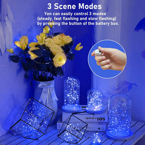 12 Pack Valentine's Day Fairy Lights Battery Operated, 3 Speed Modes, Extra 12 Batteries for Replacement, 7Ft 20 LED Mini String Light, Waterproof...