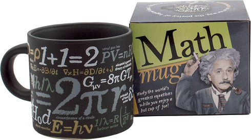 The Unemployed Philosophers Guild Math Mug - Sip Your Coffee While Learning Famous Mathematical Formulas and Equations, Comes in a Fun Gift Box, 1...