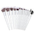 Nicole Miller New York 14pc Complete Makeup Brushes Collection with Zipper Bag, Snow Pearl White, Ideal Present or Any Occasions, Great for Beginn...