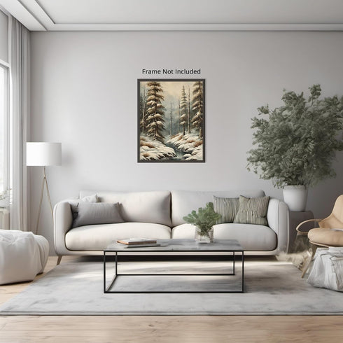 Posterizer 1 pcs-beautiful snowy scenary in winter -9-Landscape & Nature Art-GIft for Men Women Teens-Living Room Bedroom Decor- unframed wall art...