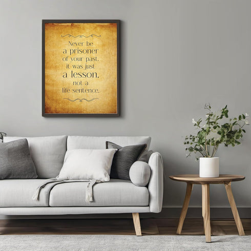 Posterizer 1 pcs-never be a prisoner of your past-Motivational & Inspirational Art-Gift for Men Women Entrepreneur Teens-Decor for Home & Office- ...