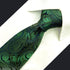 S&W SHLAX&WING Ties for Men Green White Paisley Classic Size Necktie with Pocket Square...