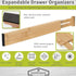 Homemaid Living Bamboo Drawer Organizer Adjustable and Expandable - Ideal Drawer Dividers for Kitchen, Dresser, Bedroom and Bathroom - Expandable ...
