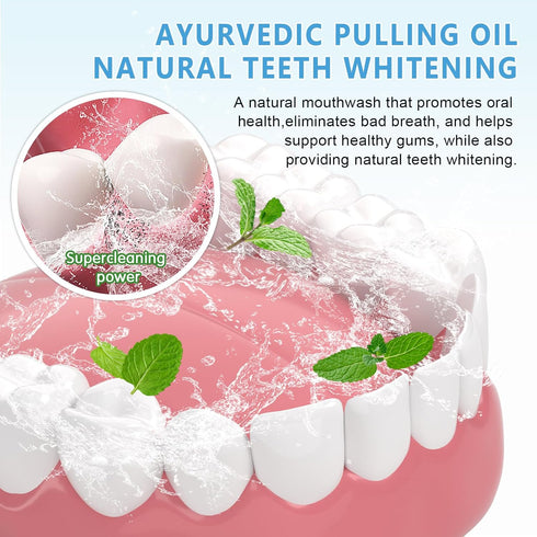 Natural Coconut Pulling Oil (8 Fl.Oz),with Tongue Scraper+Measuring Cup,Pulling Oil Mouthwash for Teeth, Pulling Oil for Teeth Whitening and Healt...