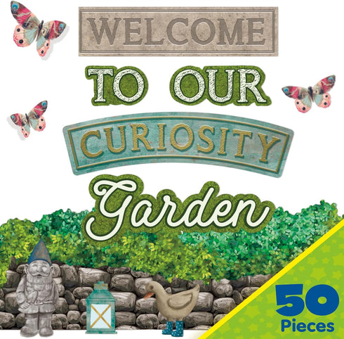 Eureka Curiosity Garden Welcome Classroom Bulletin Board Set for Teachers, 50 Pieces...