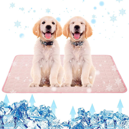 Pet Dog Cooling Bed Mats,Self Cooling Pet Dog Cool Mat Pads for Dogs Cats Indoor and Outdoor (X-Large(28x40 inch), Pink)...