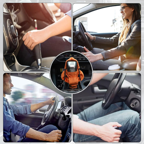 Car Shifter Knobs Cover Hoodie, Car Gear Shift Knob, Cute Hoodie for Car Gear, Automatic Shift Knobs Decoration, Car Interior Accessories (Orange)...