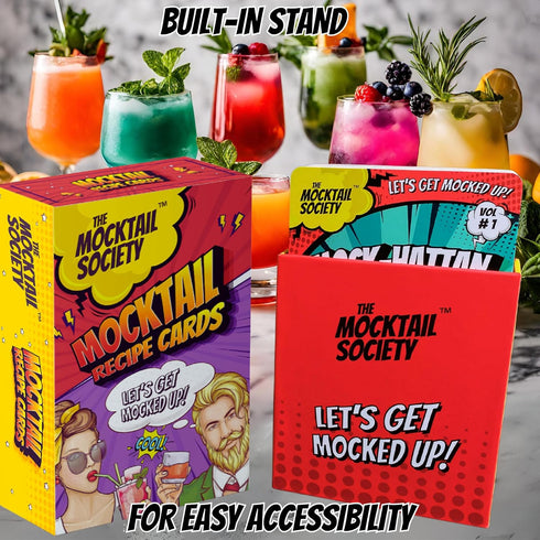 50 Premium Non-Alcoholic Mocktail Recipe Cards for Non-Alcoholic Cocktails - Elevate Your Drink Experience with Expert Mixology Tips and Recipes...