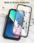 for iPhone 13/14 Protective Case: for iPhone 16e Cover with Built-in Kickstand | Heavy Duty Military Grade Hard Protection Shock Proof | Durable D...