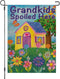 Grandkids Spoiled Here Garden Grandpa Grandma House Flag Burlap Double Sided Yard Outdoor Decoration 12.5 x 18 Inch...