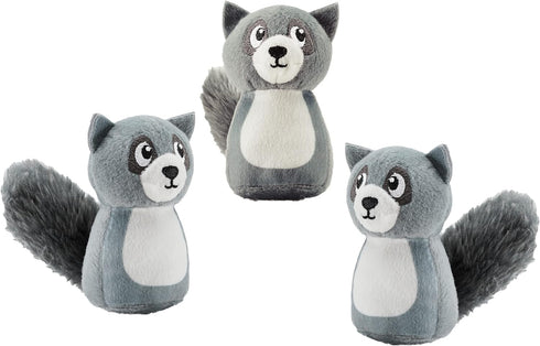 Outward Hound Squeakin' Racoon Hide A Puzzle Plush Replacement Dog Toys - 3 Pack...