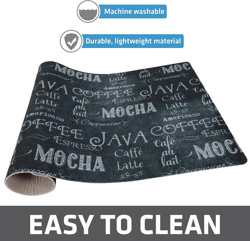 Drymate Coffee Maker Mat, (Coffee Station Bar Accessory) Protects Kitchen Countertops From Spills, Stains & Scratches, Absorbent, Waterproof, Wash...