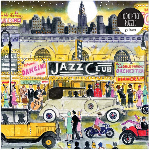 Galison Michael Storrings Jazz Age 1000 Piece Puzzle from 20”x20” Jigsaw Puzzle, Beautifully Illustrated Design, Fun & Challenging Activity The Wh...