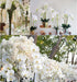 FagusHome 6 Pcs Artificial Phalaenopsis Flowers with 6 Bundles Leaves Artificial Orchid Flowers Stem Plants for Home Décor...