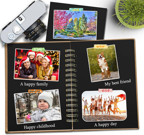 25 Sheets Black Cardstock Paper 8.5'' x 11'', 250gsm/92lb Thick Paper for Scrapbook, Invitations, Printing and DIY Cards...