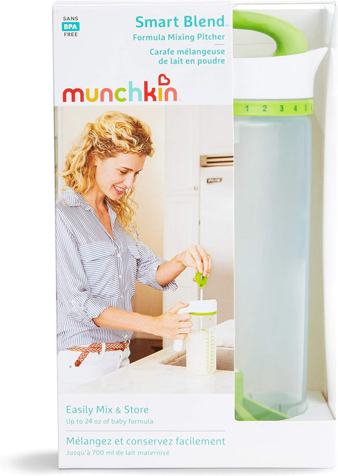 Munchkin Smart Blend Formula Mixing and Breast Milk Storage Pitcher, 24 Ounce, Green...