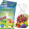 30-Pack (15M, 15L) - Extend Shelf Life, Reusable Produce Bags For Refrigerator, Keeps Fruits, Vegetables & Herbs Fresh Longer, Reusable Vegetable ...