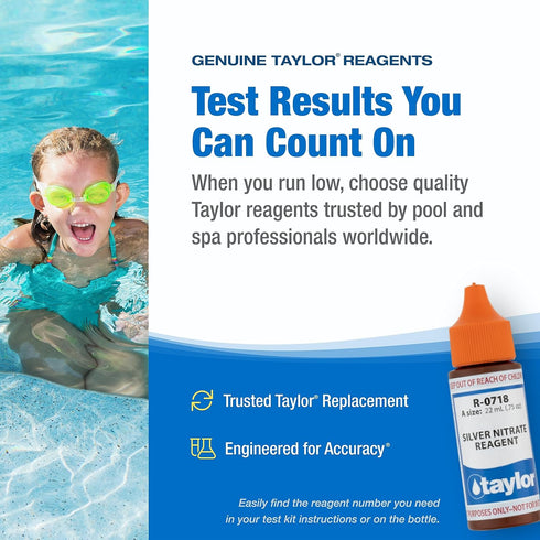 TAYLOR TECHNOLOGIES INC R-0718-A REAGENT SILVER NITRATE 3/4 OZ...