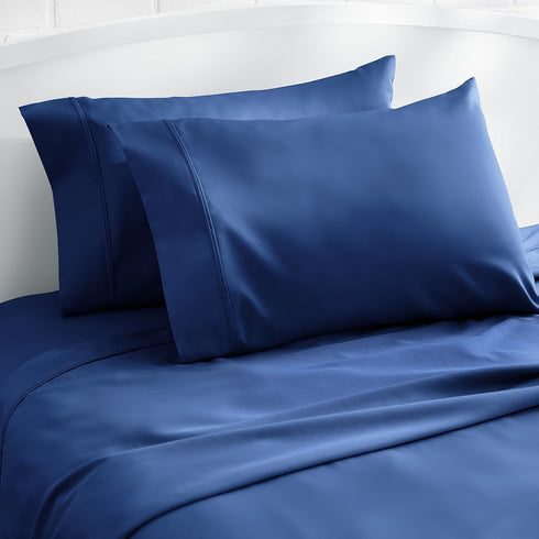 GiveAbay Basics 400 Thread Count Cotton Pillow Cases, King, 40" L x 20" W, Navy - Set of 2, Pillows Not Included...