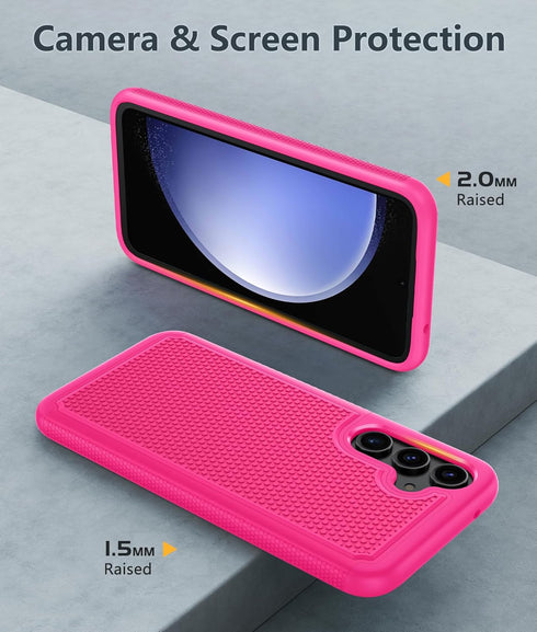 FNTCASE for Samsung Galaxy S23-FE Case: Dual Layer Protective Heavy Duty Cell Phone Cover Rugged Full Body Drop Protection Military Grade Shockpro...